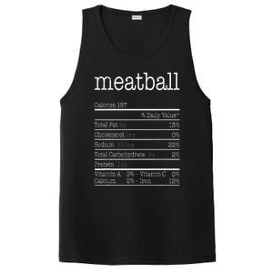 Meatball Nutrition Facts Funny Thanksgiving Christmas Food PosiCharge Competitor Tank