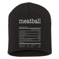 Meatball Nutrition Facts Funny Thanksgiving Christmas Food Short Acrylic Beanie