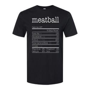 Meatball Nutrition Facts Funny Thanksgiving Christmas Food Softstyle CVC T-Shirt