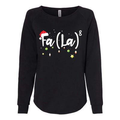 Musical Note Fa La8 Santa Hat Music Teacher Christmas Womens California Wash Sweatshirt