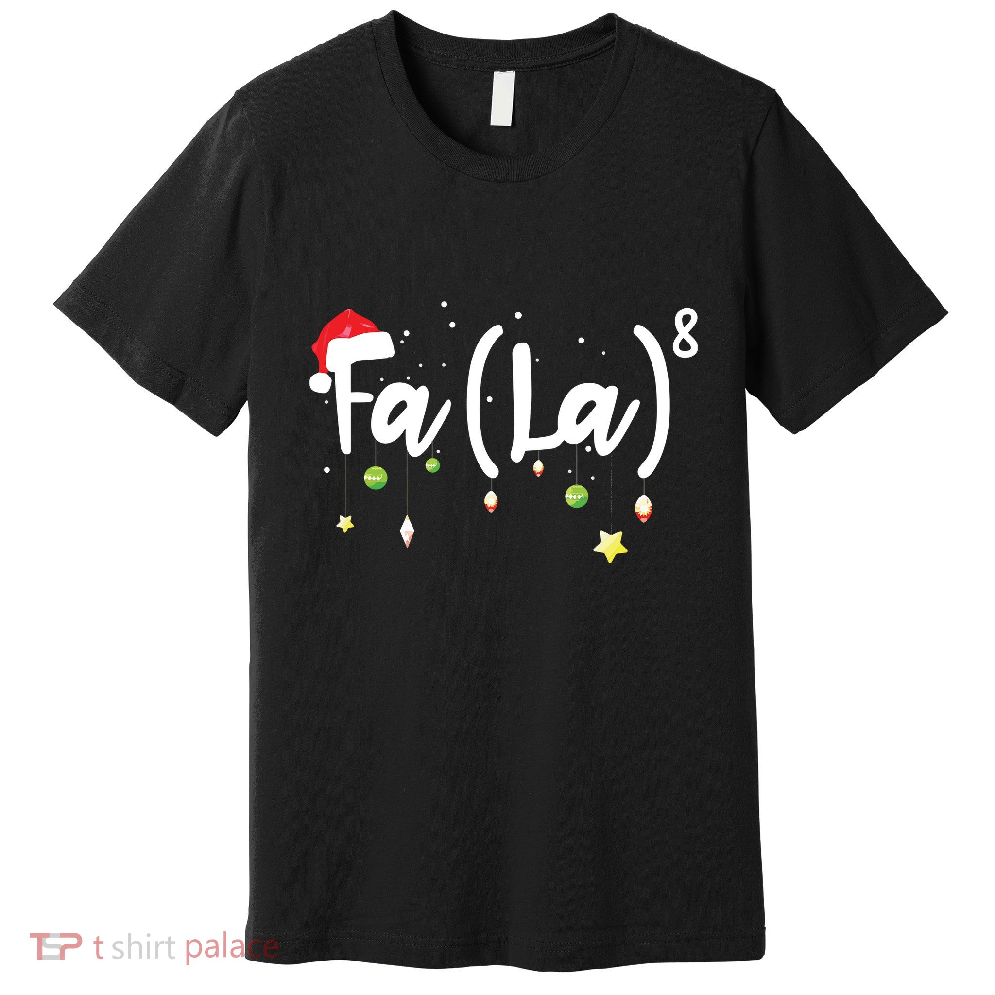 Musical Note Fa La8 Santa Hat Music Teacher Christmas Premium T-Shirt