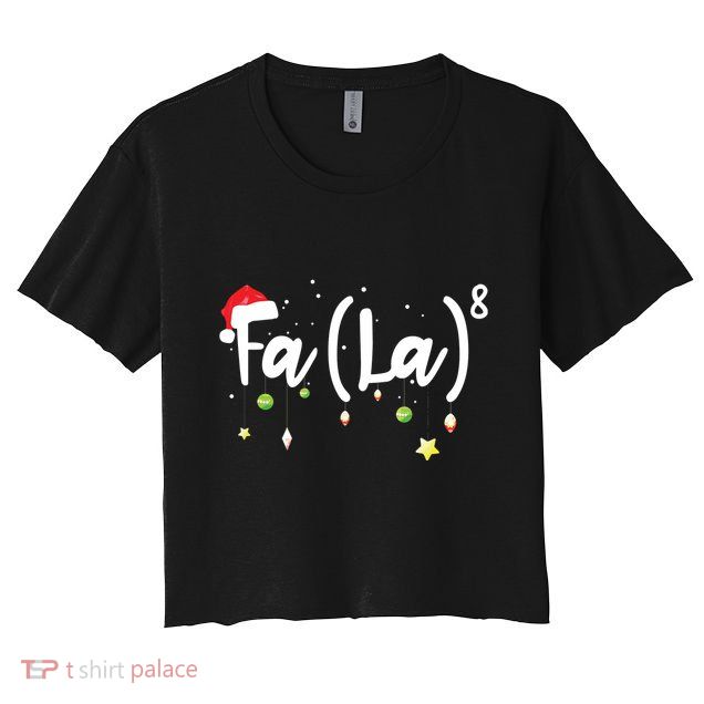 Musical Note Fa La8 Santa Hat Music Teacher Christmas Crop Top