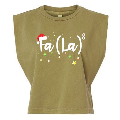 Musical Note Fa La8 Santa Hat Music Teacher Christmas Garment-Dyed Women's Muscle Tee