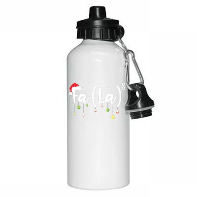 Musical Note Fa La8 Santa Hat Music Teacher Christmas Aluminum Water Bottle