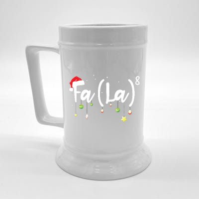 Musical Note Fa La8 Santa Hat Music Teacher Christmas Beer Stein