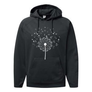 Music Notes  Flower Performance Fleece Hoodie