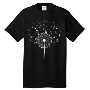 Music Notes  Flower Tall T-Shirt