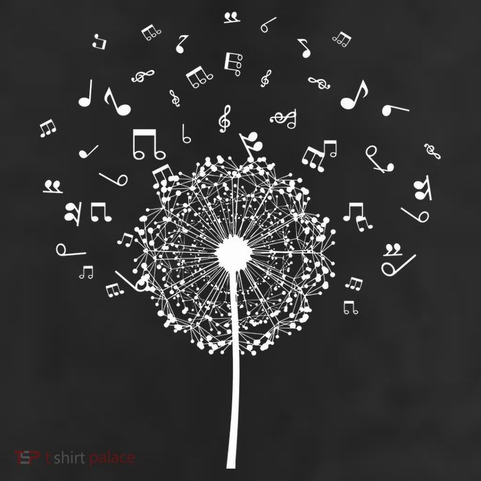 Music Notes  Flower 11oz C Handle Ceramic Mug