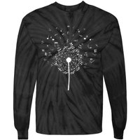 Music Notes  Flower Tie-Dye Long Sleeve Shirt