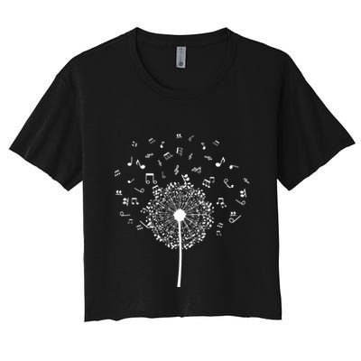 Music Notes  Flower Crop Top