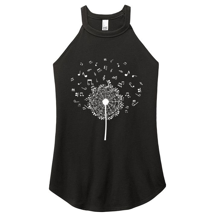 Music Notes  Flower Women's Perfect Tri Rocker Tank