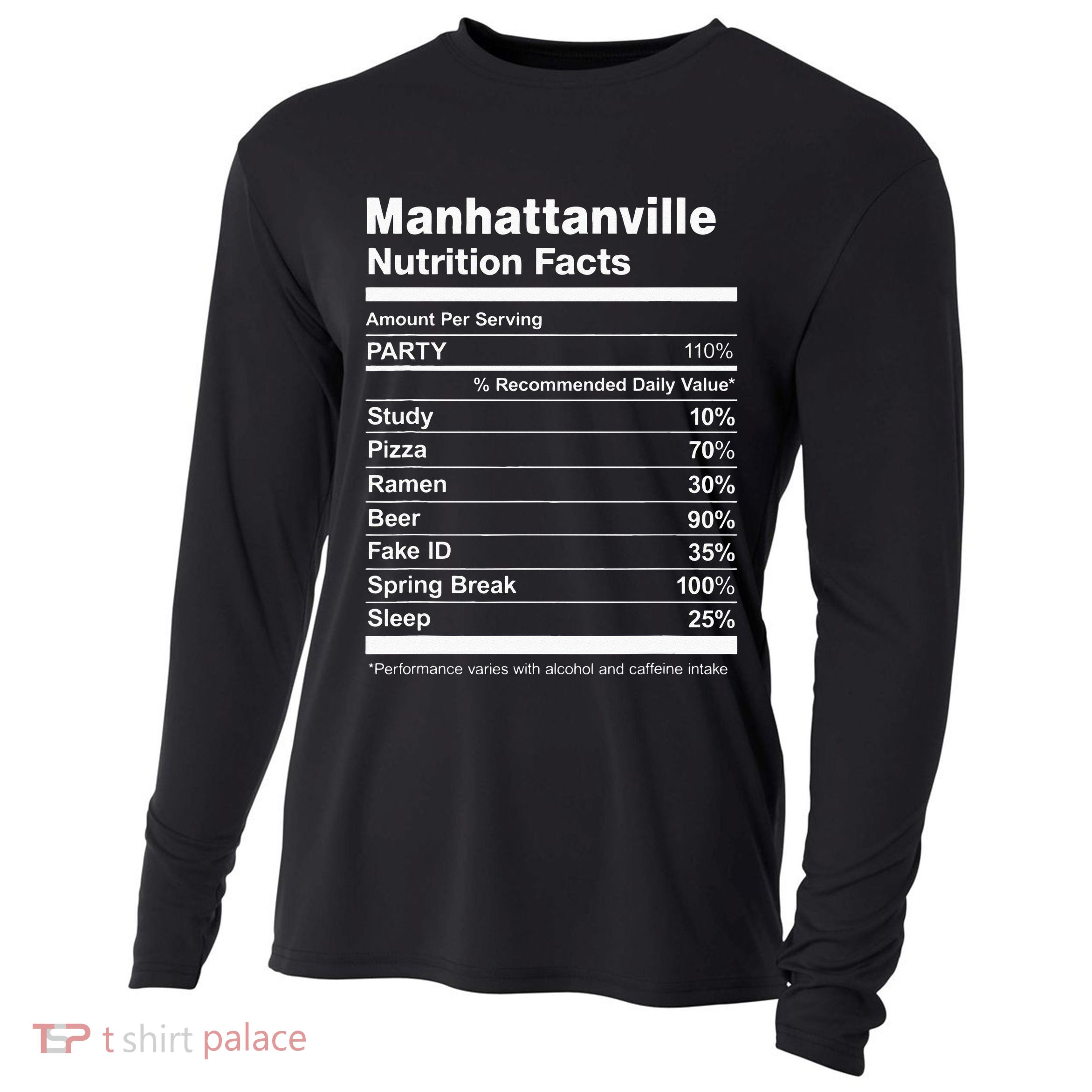Manhattanville Nutrition Facts College University Cooling Performance Long Sleeve Crew