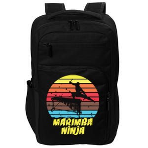 Marimba Ninja Funny Marching Band Marimba Player Impact Tech Backpack