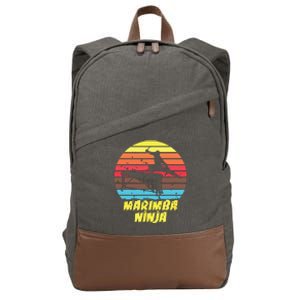 Marimba Ninja Funny Marching Band Marimba Player Cotton Canvas Backpack