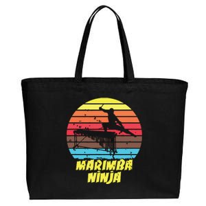 Marimba Ninja Funny Marching Band Marimba Player Cotton Canvas Jumbo Tote