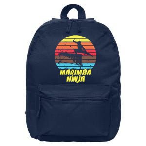 Marimba Ninja Funny Marching Band Marimba Player 16 in Basic Backpack