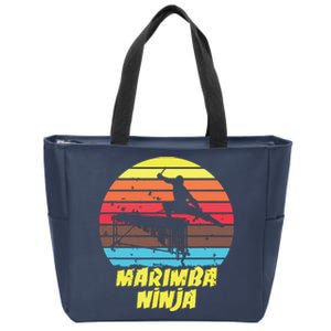 Marimba Ninja Funny Marching Band Marimba Player Zip Tote Bag