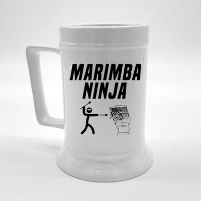 Marimba Ninja Funny Marching Band Beer Stein