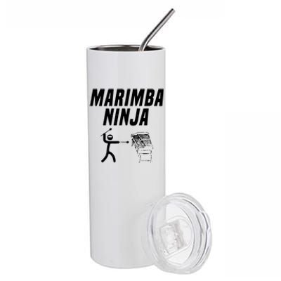 Marimba Ninja Funny Marching Band Stainless Steel Tumbler