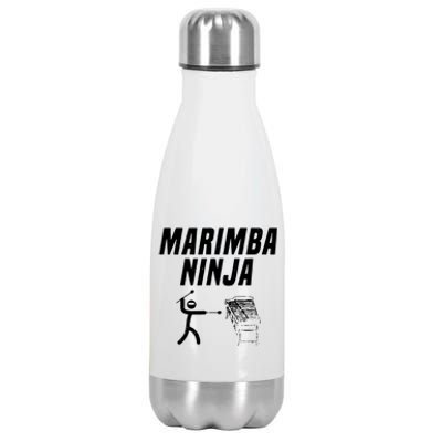 Marimba Ninja Funny Marching Band Stainless Steel Insulated Water Bottle