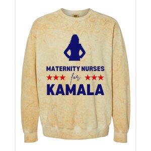 Maternity Nurses For Kamala Harris Walz 2024 Unity Equality Colorblast Crewneck Sweatshirt