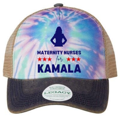 Maternity Nurses For Kamala Harris Walz 2024 Unity Equality Legacy Tie Dye Trucker Hat