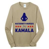 Maternity Nurses For Kamala Harris Walz 2024 Unity Equality Tall Long Sleeve T-Shirt