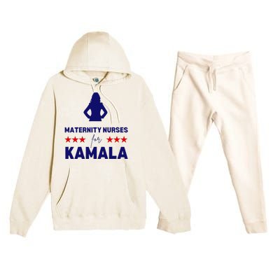 Maternity Nurses For Kamala Harris Walz 2024 Unity Equality Premium Hooded Sweatsuit Set