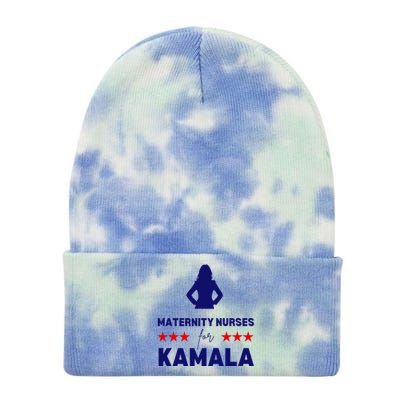 Maternity Nurses For Kamala Harris Walz 2024 Unity Equality Tie Dye 12in Knit Beanie