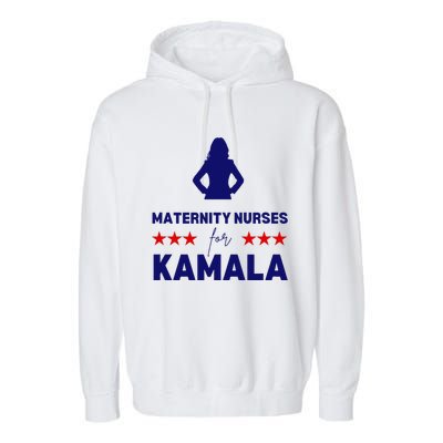 Maternity Nurses For Kamala Harris Walz 2024 Unity Equality Garment-Dyed Fleece Hoodie