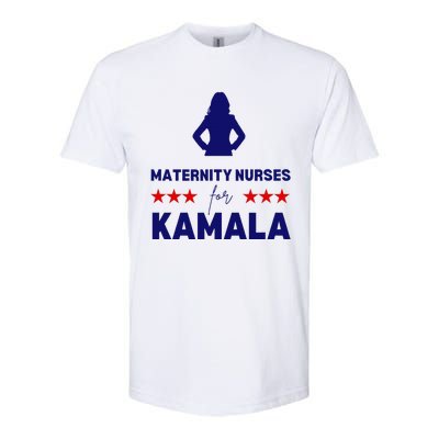 Maternity Nurses For Kamala Harris Walz 2024 Unity Equality Softstyle CVC T-Shirt