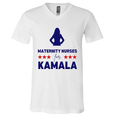 Maternity Nurses For Kamala Harris Walz 2024 Unity Equality V-Neck T-Shirt