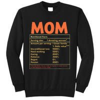 Mom Nutritional Facts Funny Mother Day Sweatshirt