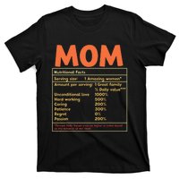 Mom Nutritional Facts Funny Mother Day T-Shirt