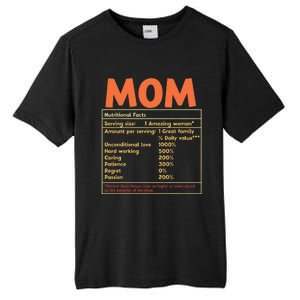 Mom Nutritional Facts Funny Mother Day Tall Fusion ChromaSoft Performance T-Shirt