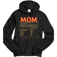 Mom Nutritional Facts Funny Mother Day Tie Dye Hoodie