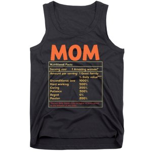 Mom Nutritional Facts Funny Mother Day Tank Top