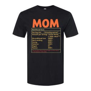 Mom Nutritional Facts Funny Mother Day Softstyle CVC T-Shirt