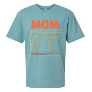 Mom Nutritional Facts Funny Mother Day Sueded Cloud Jersey T-Shirt