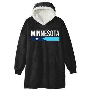 Minnesota New Flag Hooded Wearable Blanket