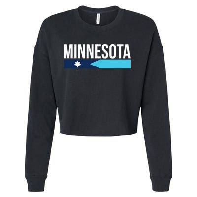 Minnesota New Flag Cropped Pullover Crew