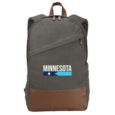 Minnesota New Flag Cotton Canvas Backpack