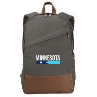 Minnesota New Flag Cotton Canvas Backpack