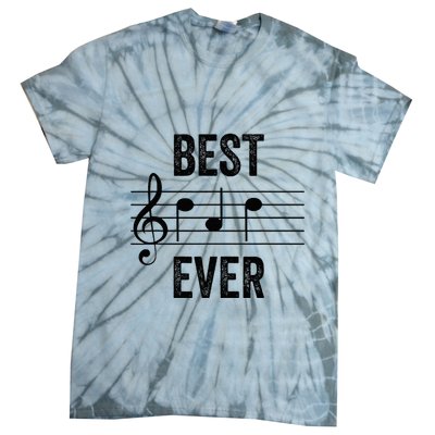 Music Notes Funny Fathers Day Present Best Dad Ever Tie-Dye T-Shirt