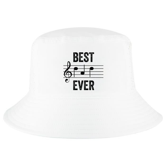 Music Notes Funny Fathers Day Present Best Dad Ever Cool Comfort Performance Bucket Hat