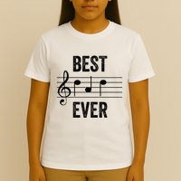 Music Notes Funny Fathers Day Present Best Dad Ever T-Shirt