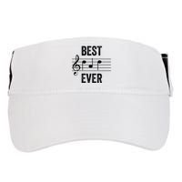 Music Notes Funny Fathers Day Present Best Dad Ever Adult Drive Performance Visor
