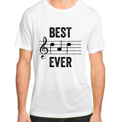 Music Notes Funny Fathers Day Present Best Dad Ever Adult ChromaSoft Performance T-Shirt