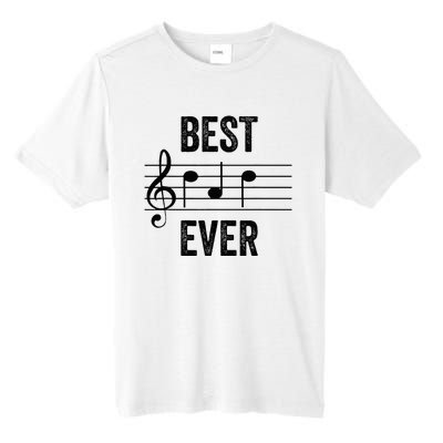 Music Notes Funny Fathers Day Present Best Dad Ever Tall Fusion ChromaSoft Performance T-Shirt