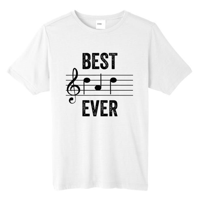 Music Notes Funny Fathers Day Present Best Dad Ever Tall Fusion ChromaSoft Performance T-Shirt